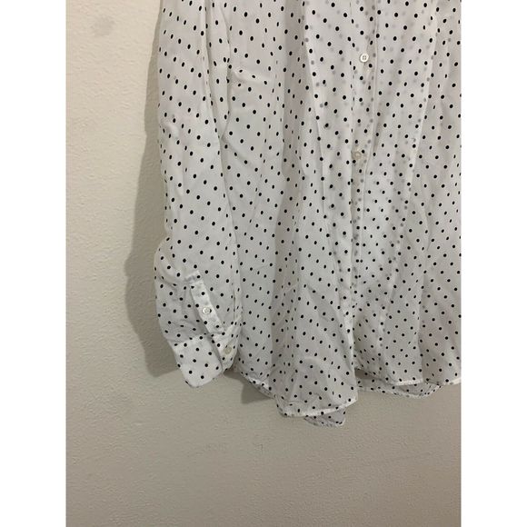 Everlane Polka Dot Button Front Shirt Size 6 - Picture 4 of 10